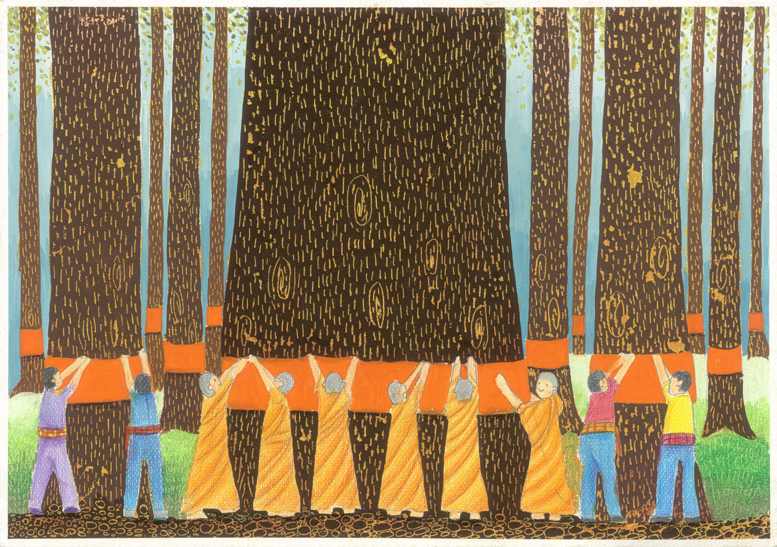 木の出家—森を守る仏教儀式の関連画像